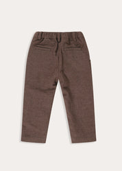 Plain Tailored Trousers in Brown (18mths-5yrs) Trousers from Pepa London