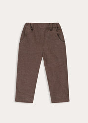 Plain Tailored Trousers in Brown (18mths-5yrs) Trousers from Pepa London