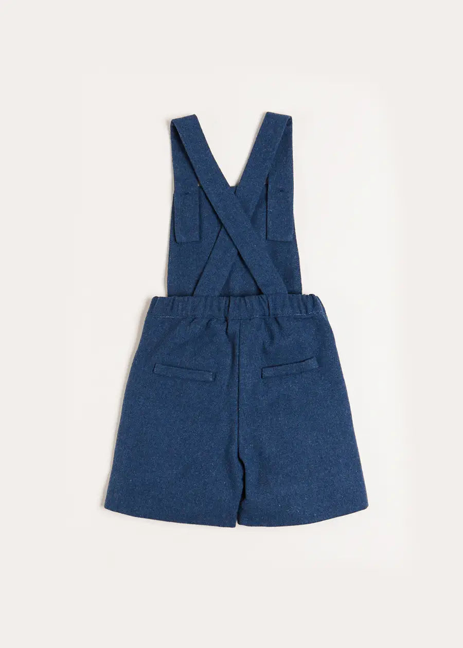 Wool Front Pocket Dungarees in Blue (18mths-5yrs) Dungarees from Pepa London