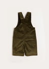 Corduroy Pocket Front Dungarees in Green (18mths-4yrs) Dungarees  from Pepa London