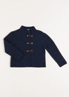 Toggle Fastening Cardigan in Navy (12mths-10yrs) Knitwear  from Pepa London