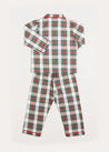 Sussex Tartan Pyjamas in Red (18mths-10yrs) Nightwear  from Pepa London