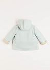 Herringbone Fluffy Lined Coat in Blue (6mths-2yrs) Coats  from Pepa London