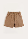 Chester Puppytooth Shorts in Caramel (4-10yrs) Shorts  from Pepa London