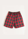 Belgravia Tartan Shorts in Red (4-10yrs) Shorts  from Pepa London