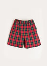 Belgravia Tartan Shorts in Red (4-10yrs) Shorts  from Pepa London