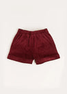 Corduroy Shorts in Burgundy (18mths-4yrs) Shorts  from Pepa London