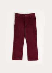 Velvet Formal Trousers in Burgundy (4-10yrs) Trousers  from Pepa London