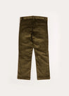 Corduroy Five Pocket Trousers in Green (4-10yrs) Trousers  from Pepa London