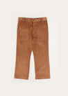 Corduroy Pocket Detail Trousers in Caramel (4-10yrs) Trousers  from Pepa London