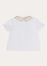 Waterford Striped Polo Collar Short Sleeve Top in Beige (12mths-4yrs) TOPS & BODYSUITS from Pepa London