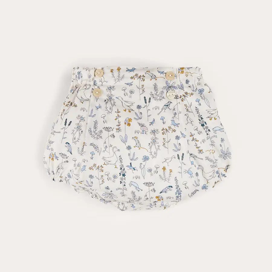 Ellis Floral Bloomer in Blue Made with Liberty Fabric (1m-3yrs) BLOOMER from Pepa London