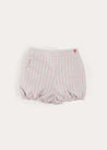 Beaufort Striped Button Detail Bloomers in Red (3mths-3yrs) BLOOMER from Pepa London