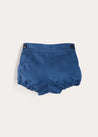 Plain Button Detail Bloomers in Blue (3mths-3yrs) BLOOMER from Pepa London