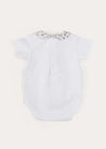 Ellis Short Sleeve Bodysuit with Printed Collar Made with Liberty Fabric (1m-2yrs) TOPS & BODYSUITS from Pepa London