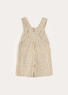 Holland Striped Pocket Front Dungarees in Green (18mths-4yrs) DUNGAREES from Pepa London