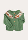 Safari Intarsia Cardigan in Green (6mths-6yrs) from Pepa London