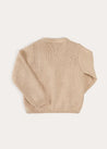 Safari Button Detail Cardigan in Camel (4-10yrs) KNITWEAR from Pepa London