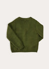 Safari Button Detail Cardigan in Green (4-10yrs) KNITWEAR from Pepa London