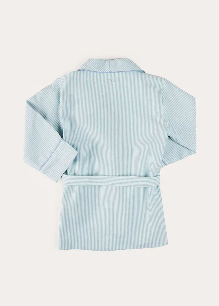Rochester Striped Dressing Gown in Green (18mths-10yrs) NIGHTWEAR from Pepa London
