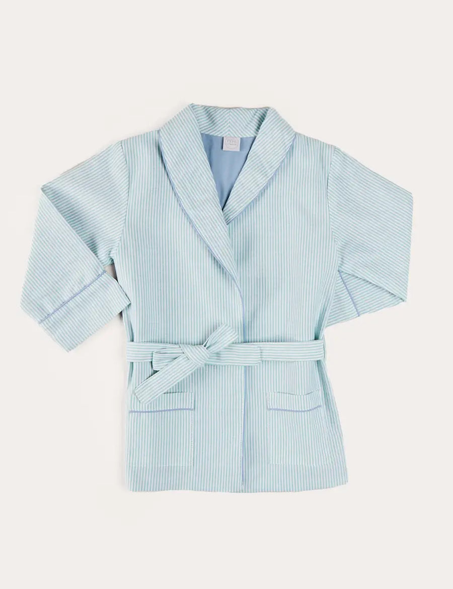 Rochester Striped Dressing Gown in Green (18mths-10yrs) NIGHTWEAR from Pepa London