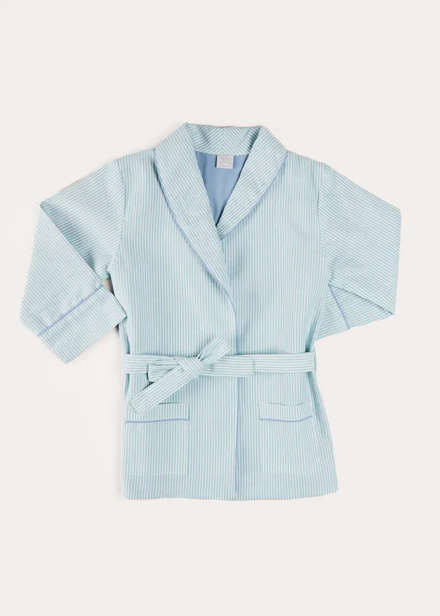 Rochester Striped Dressing Gown in Green (18mths-10yrs) NIGHTWEAR from Pepa London