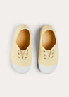 Canvas Plimsols in Cream (20-35EU) SHOES from Pepa London