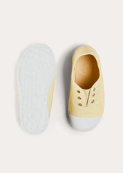 Canvas Plimsolls in Cream (20-35EU) SHOES from Pepa London