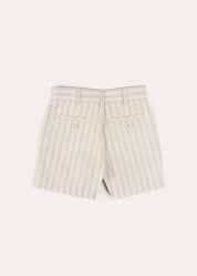 Brompton Striped Shorts in Beige (4-10yrs) SHORTS from Pepa London