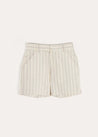 Brompton Striped Shorts in Beige (4-10yrs) SHORTS from Pepa London