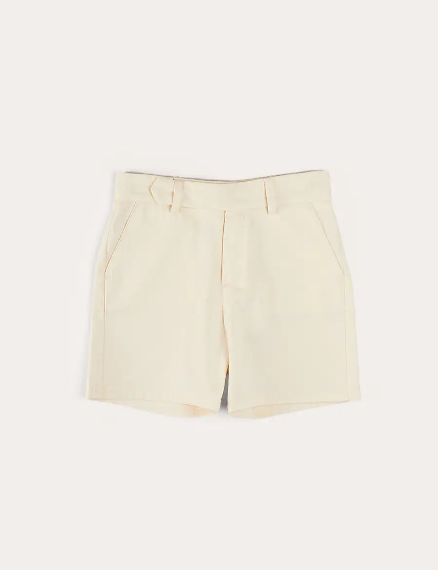 Plain Cotton Shorts in White (4-10yrs) SHORTS from Pepa London