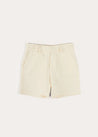 Plain Linen Shorts in White (4-10yrs) SHORTS from Pepa London