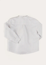 Stafford Striped Mao Collar Long Sleeve Shirt in Yellow (12mths-10yrs) SHIRTS from Pepa London