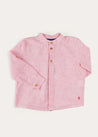 Lawrence Striped Mao Collar Long Sleeve Shirt in Red (18mths-10yrs) SHIRTS from Pepa London