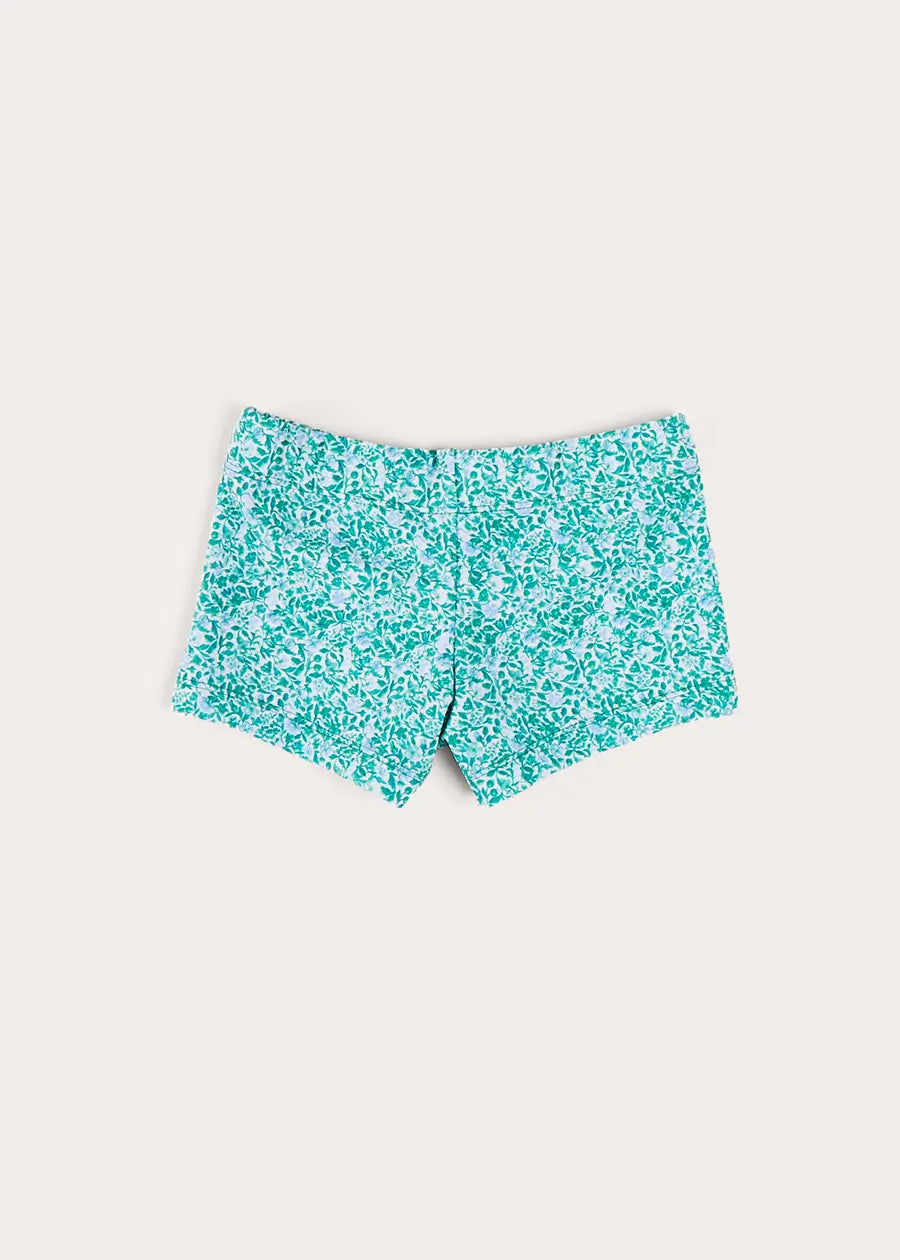 Adelaide Floral Swim Shorts in Green (12mths-4yrs) SWIMWEAR from Pepa London