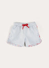 Striped Contrast Trim Swim Shorts in Blue (2-10yrs) from Pepa London