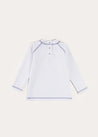 Boat Motif Long Sleeve Rashguard in Blue (2-6yrs) from Pepa London