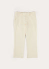 Plain Pocket Detail Trousers in White (4-10yrs) TROUSERS from Pepa London