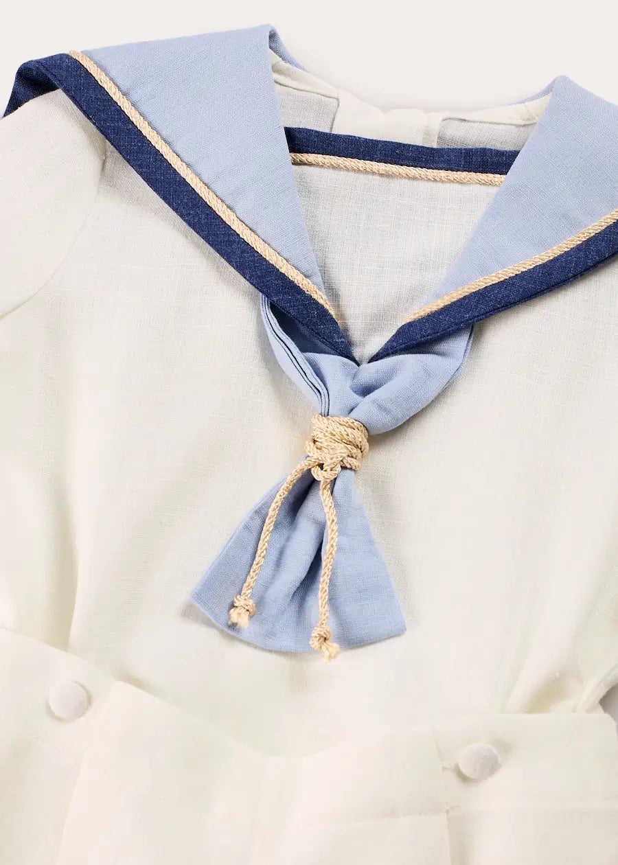 The Royal Mariner Two Piece Set in White (12mths-5yrs) TWO PIECE SETS from Pepa London