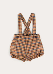 Vincent Check Bloomers with Braces in Brown (9mths-3yrs) Bloomers from Pepa London