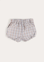 Cadogan Houndstooth Button Detail Bloomers in Camel (3mths-3yrs) Bloomers from Pepa London
