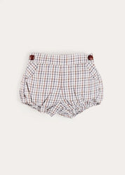 Cadogan Houndstooth Button Detail Bloomers in Camel (3mths-3yrs) Bloomers from Pepa London