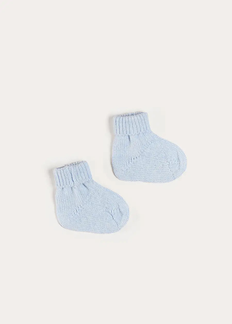 Cashmere Sock Booties in Blue (XS-L) Shoes from Pepa London