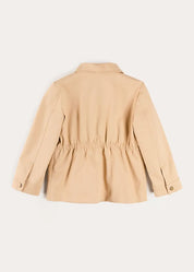 Safari Jacket With Pockets in Beige (4-10yrs) Coats from Pepa London