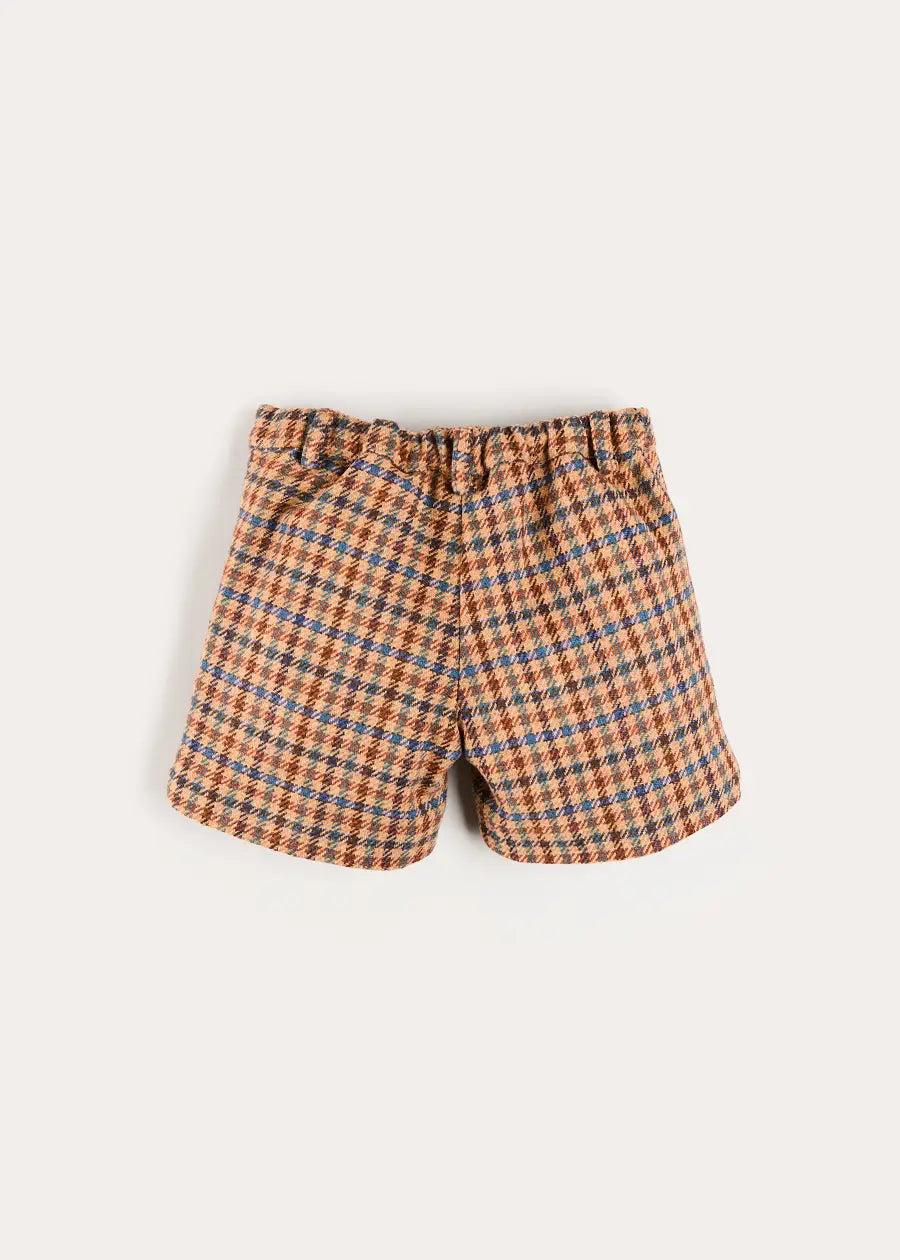 Vincent Check Shorts in Brown (4-10yrs) Shorts from Pepa London