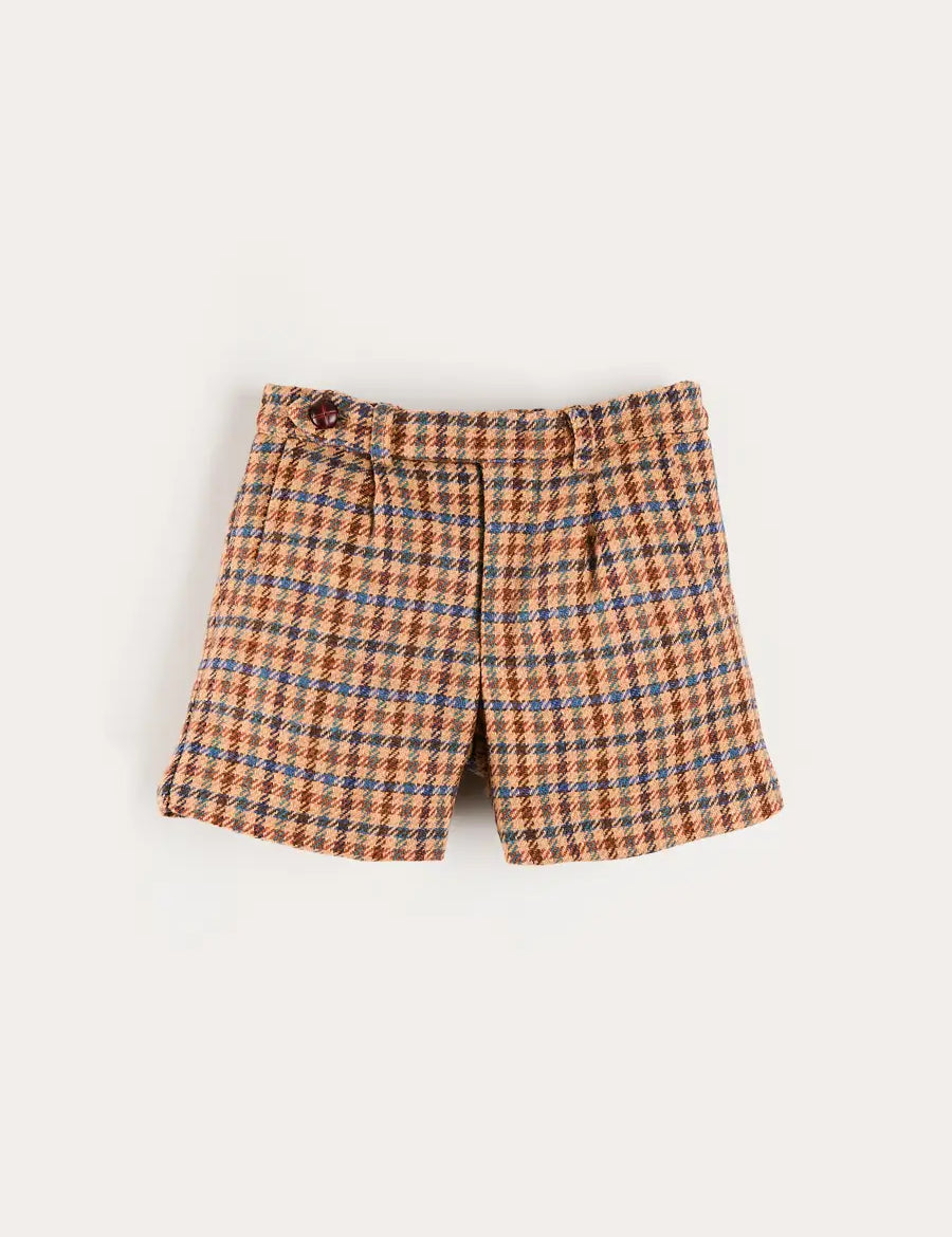Vincent Check Shorts in Brown (4-10yrs) Shorts from Pepa London
