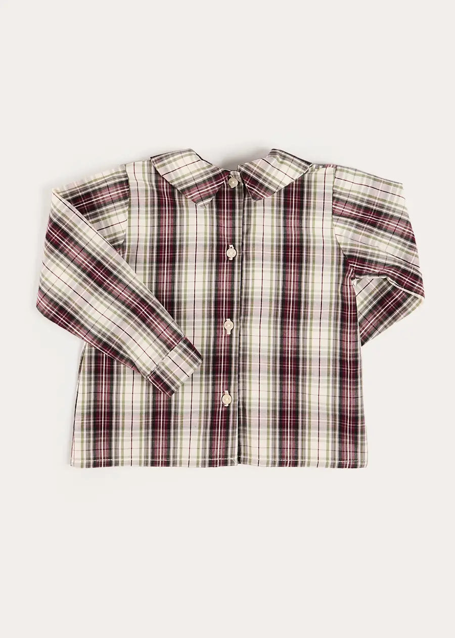 Whittaker Check Long Sleeve Shirt in Brown (12mths-4yrs) Shirts from Pepa London