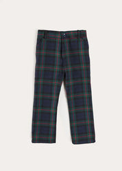 Kinnerton Tartan Pocket Detail Trousers in Navy (4-10yrs) Trousers from Pepa London