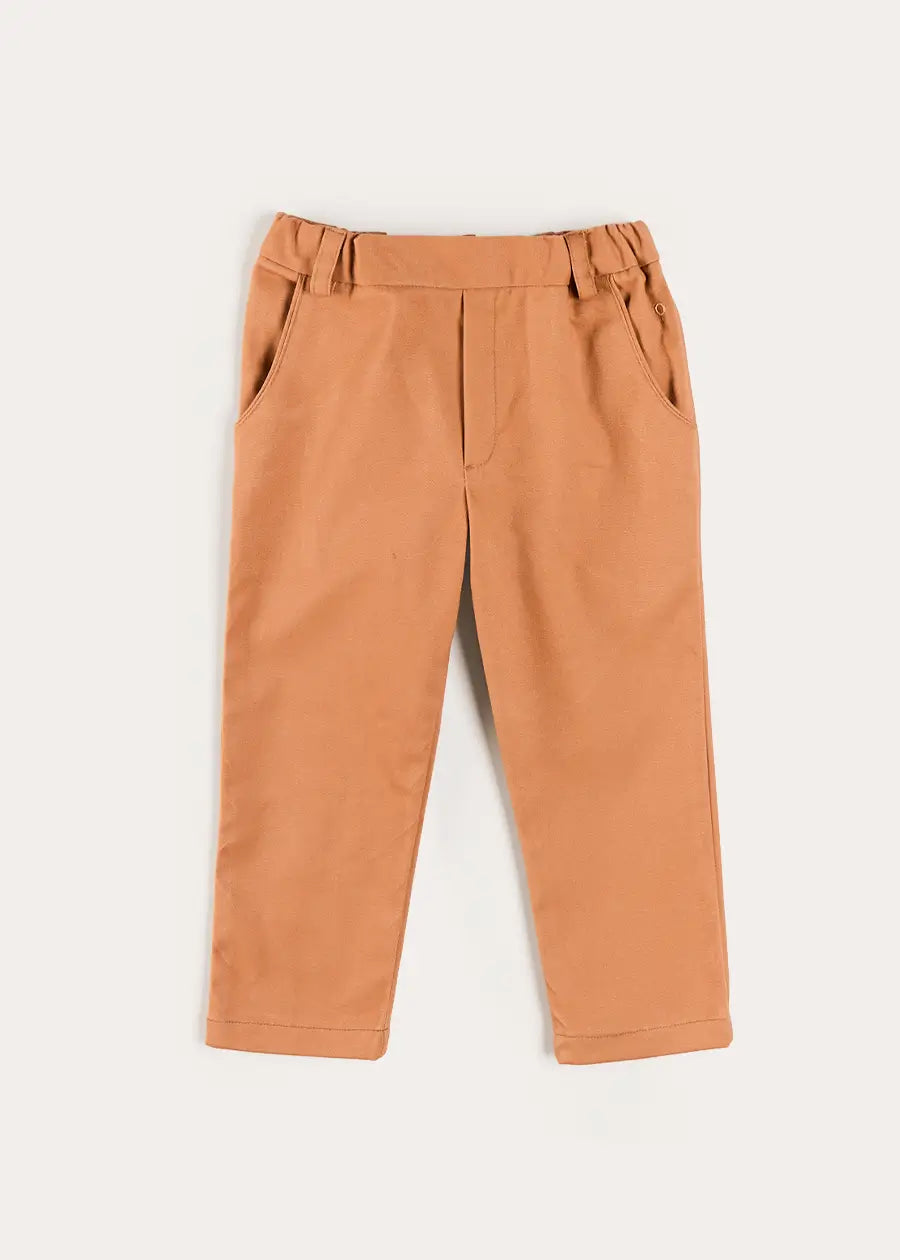 Plain Chino Trousers in Camel (18mths-5yrs) Trousers from Pepa London