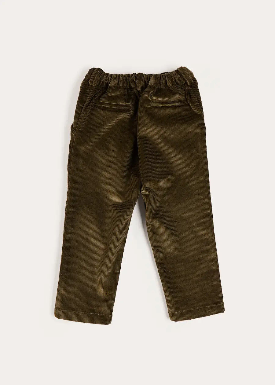 Corduroy Chino Trousers in Green (18mths-5yrs) Trousers from Pepa London
